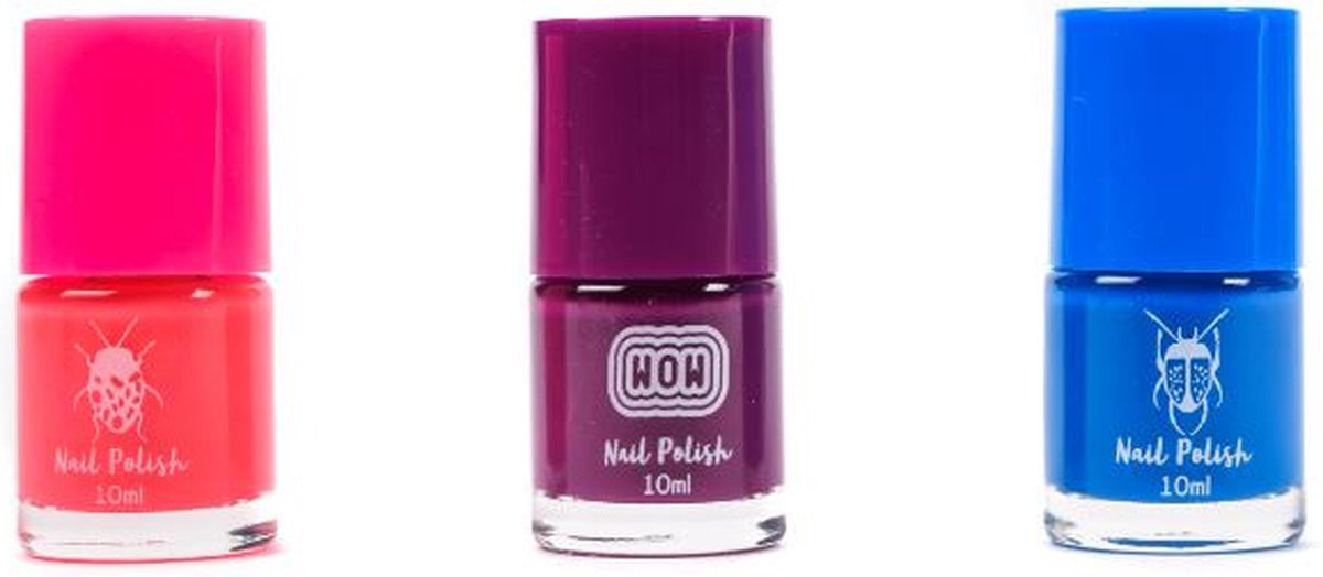 Create It! Nagellak Meisjes 10 Ml Roze/paars/blauw 3 Stuks