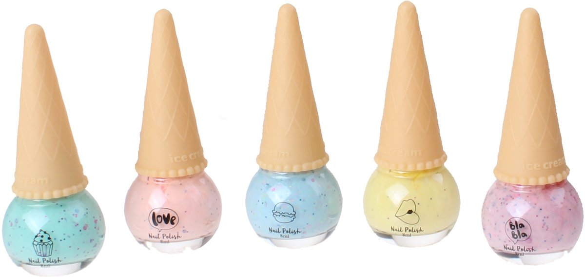 Create It! Nagellakset Ice Cream 8 Ml Meisjes 7 Cm 5-delig