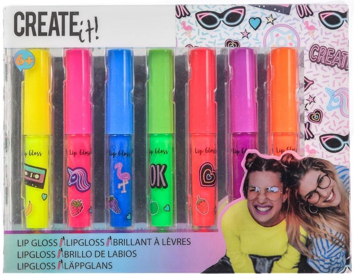 Lipgloss neon: 7-delig