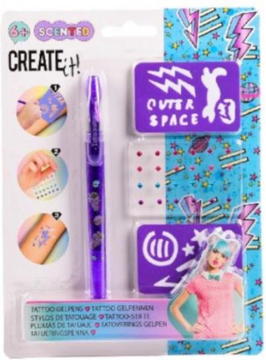 tatoeagestift junior 20 cm gel paars