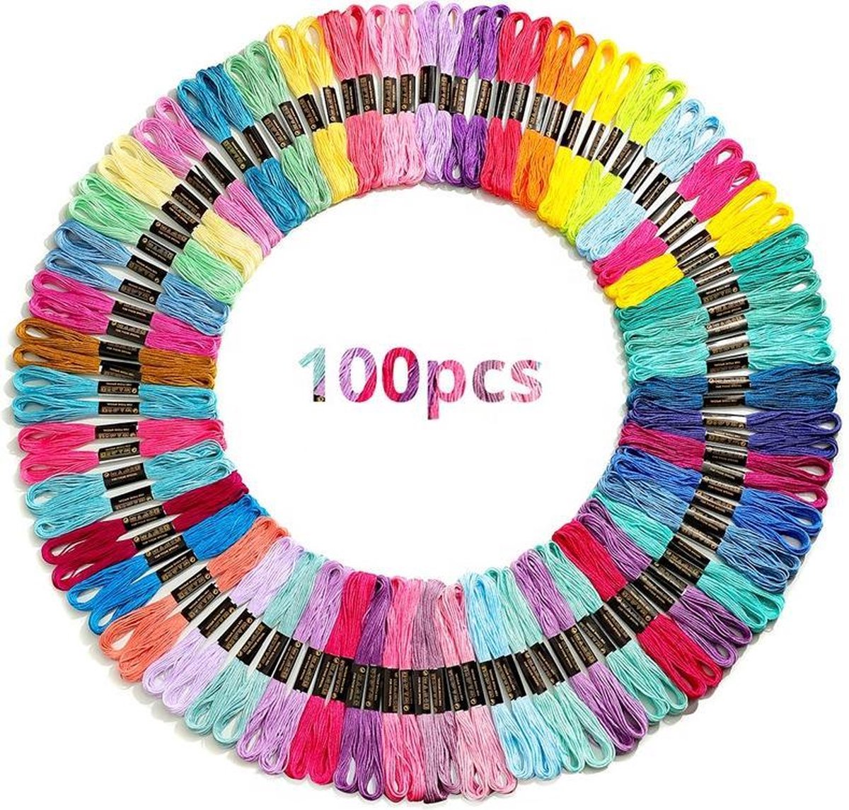 Creatief&zo - 100 kleuren - Borduurgaren - Punch needle garen - Borduurpakket volwassenen