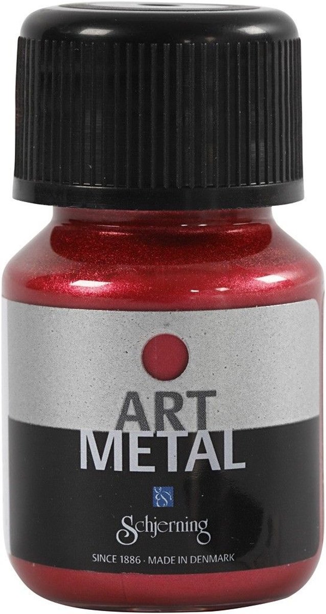 Art Metal verf, Lava rood, 30ml