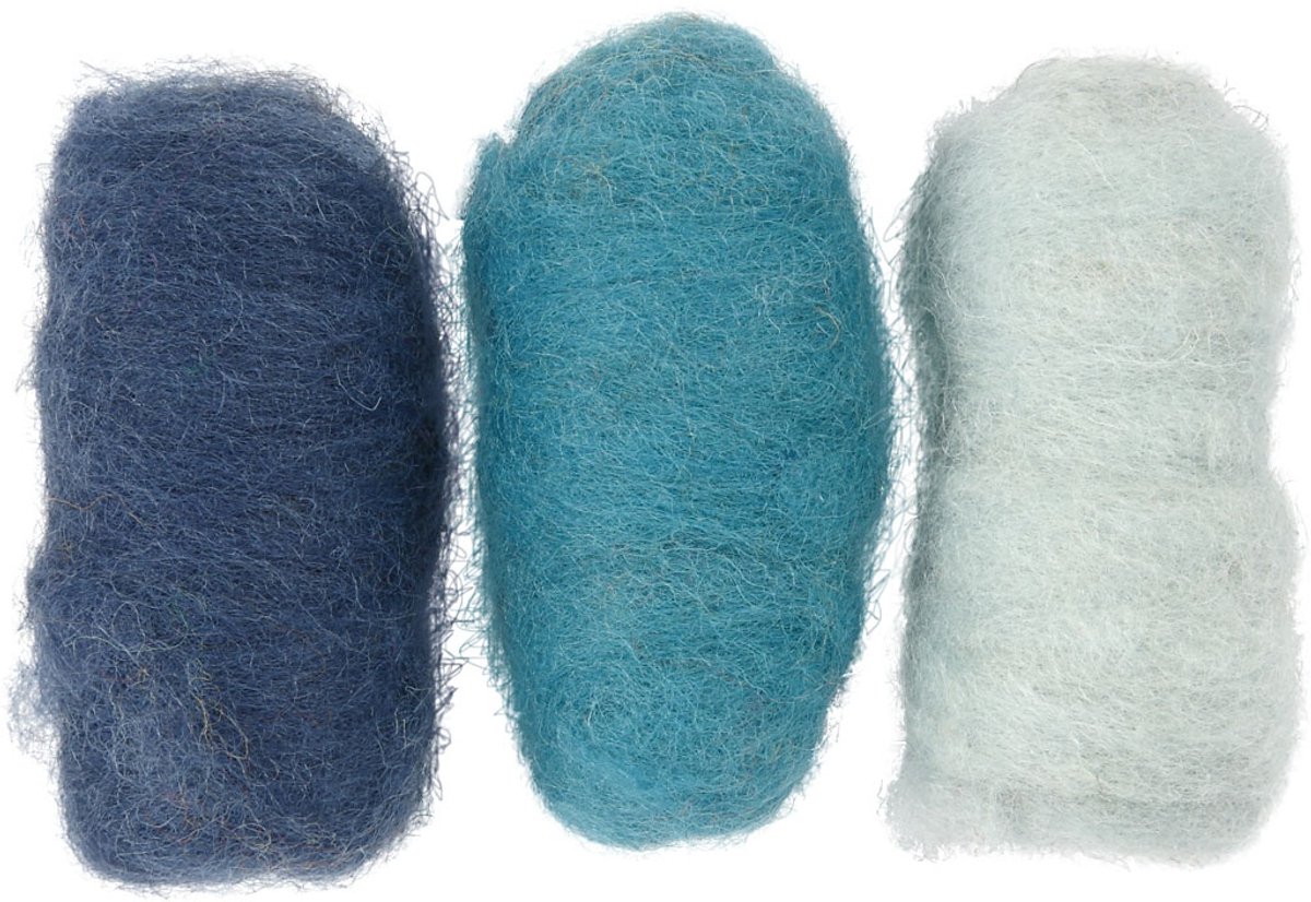 CC Creotime Gekaarde Wol Set 3x10gr Blauw