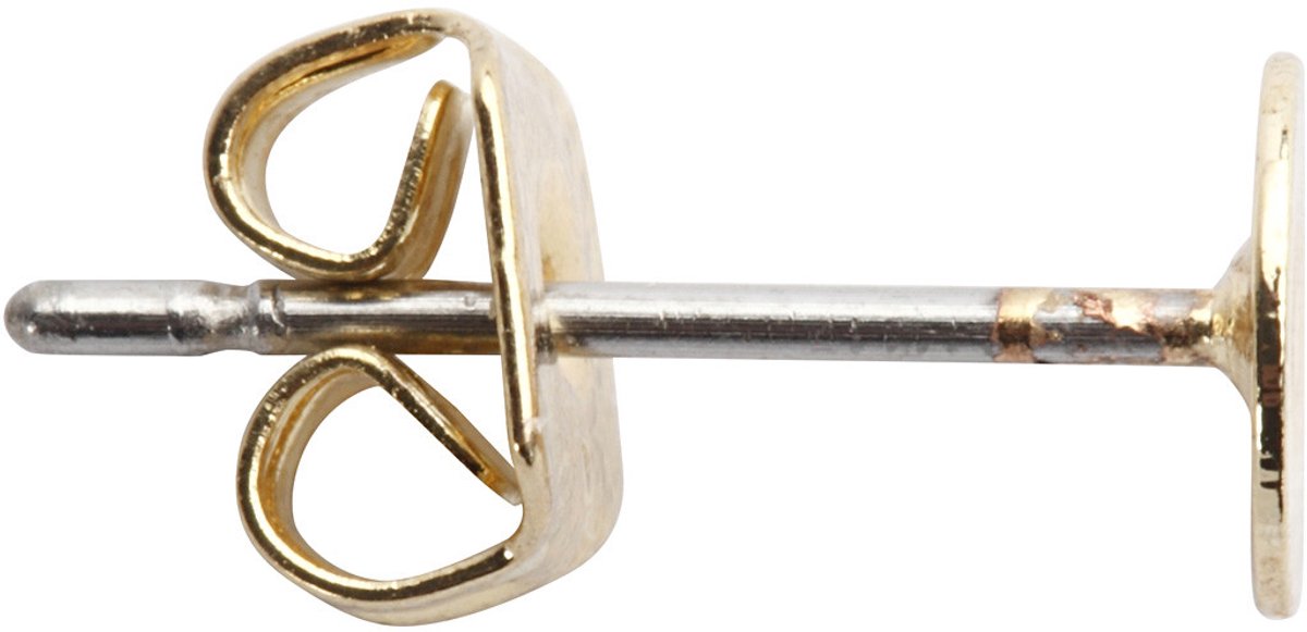 CC Oorstekers Plat 5 mm Goud 10 stuks