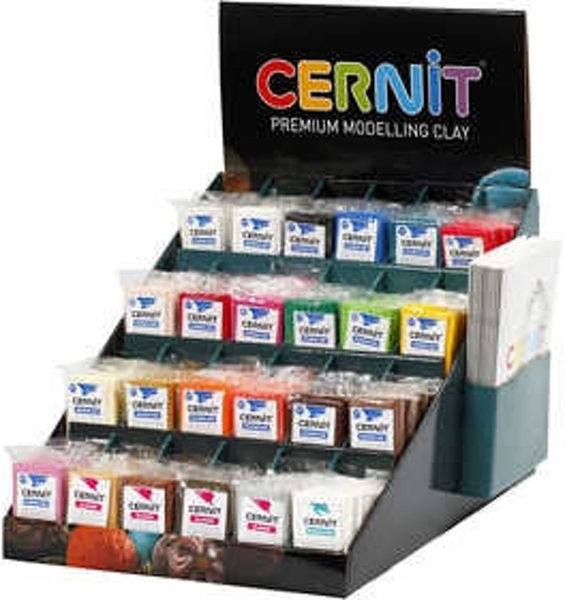 Cernit, kleuren assorti, incl. display, 24x6dozen