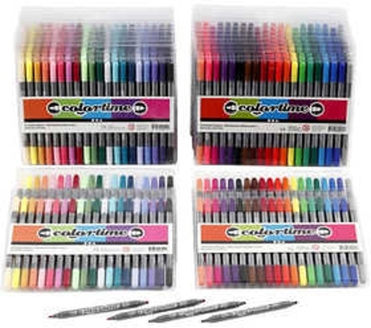 Colortime dubbelstift, lijndikte: 2,3+3,6 mm, standaardkleuren, extra kleuren, 24x20stuks