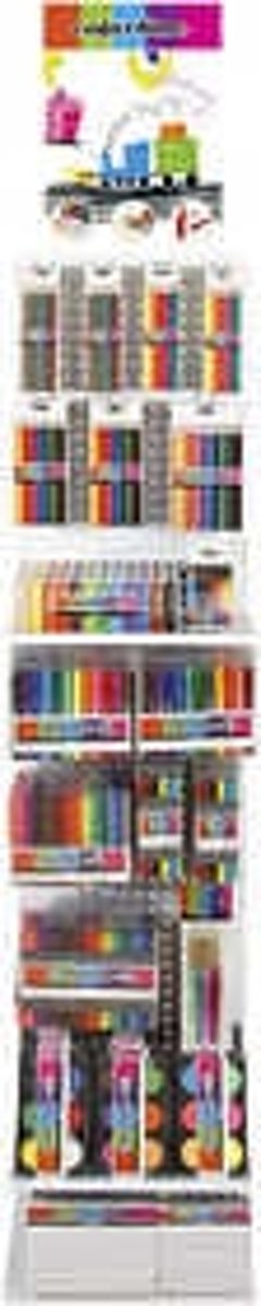 Colortime tekenen, h: 1700 mm, b: 400 mm, kleuren assorti, incl. display, 202eenh., diepte 300 mm