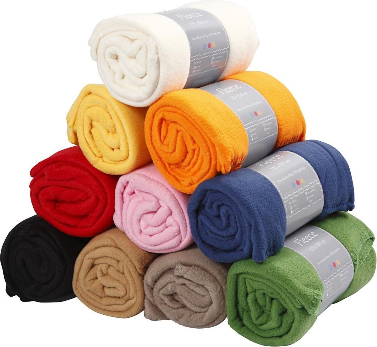 Fleece l: 125 cm b: 150 cm 10stuks