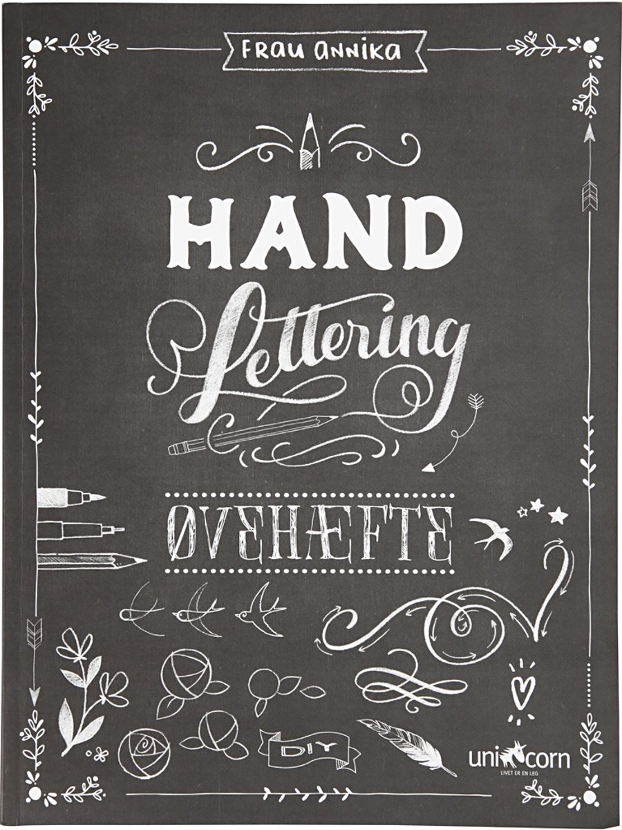 Handlettering - Oefeningen, afm 21x28 cm, dikte 1 cm, 1 stuk