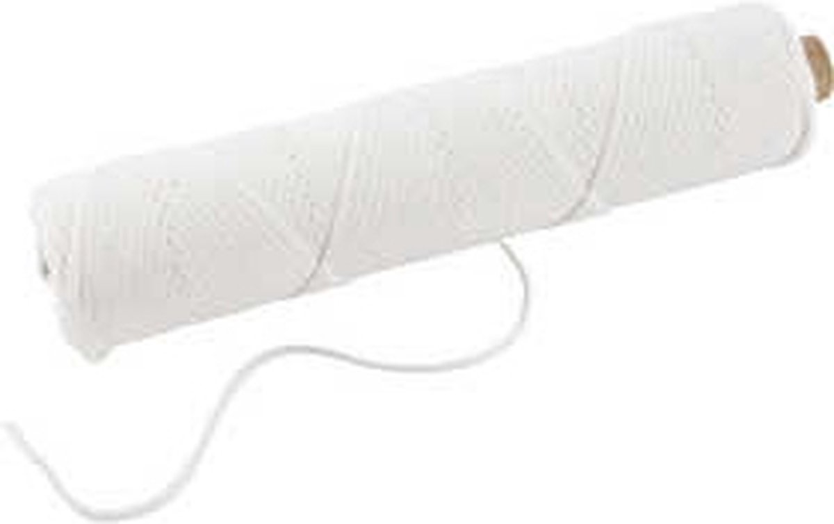 Kaarsenlont - Lont - Kaarsen Maken Lont - Kaarsenkoord - Wick - Vezeldraad - Brandkoord - Voor Pure Paraffine - Formaat 3x12 - 100 gr - 50 m Rol - Voor Hobby & Creatief Werk