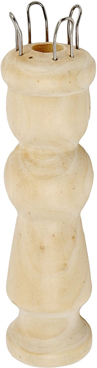 Punnikklos, d: 3 cm, h: 12 cm, 4 pinnen, 1stuk