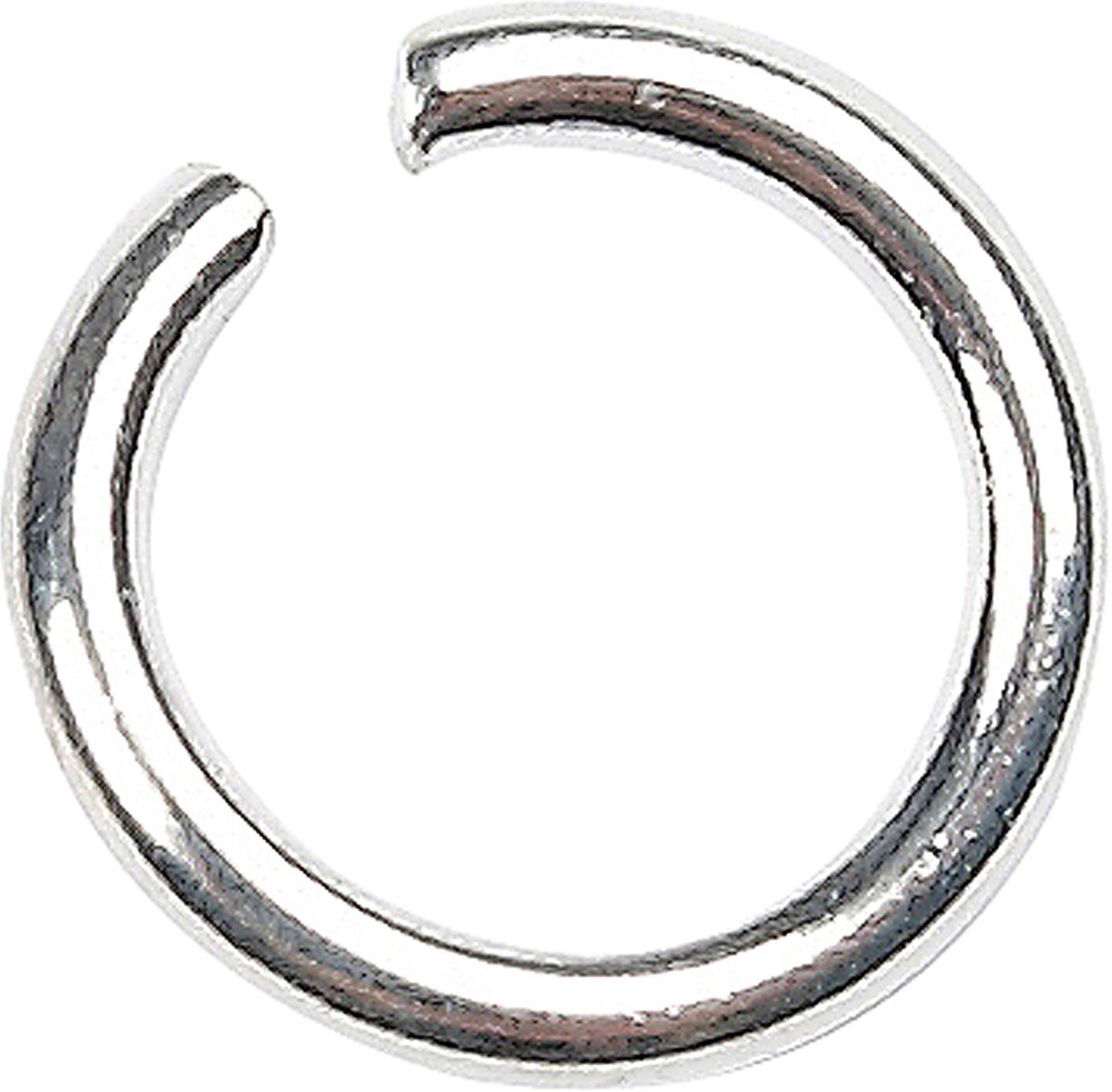 Ring, rond,  1 mm, verzilverd, SP, 400 stuks