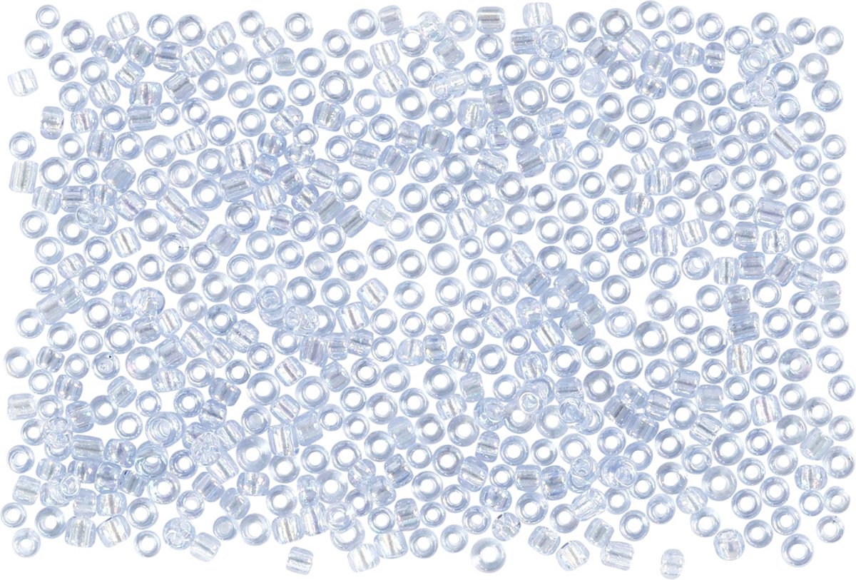 Rocailles, afm 15/0 mm, d: 1,7 mm, 500 gr, lichtblauw