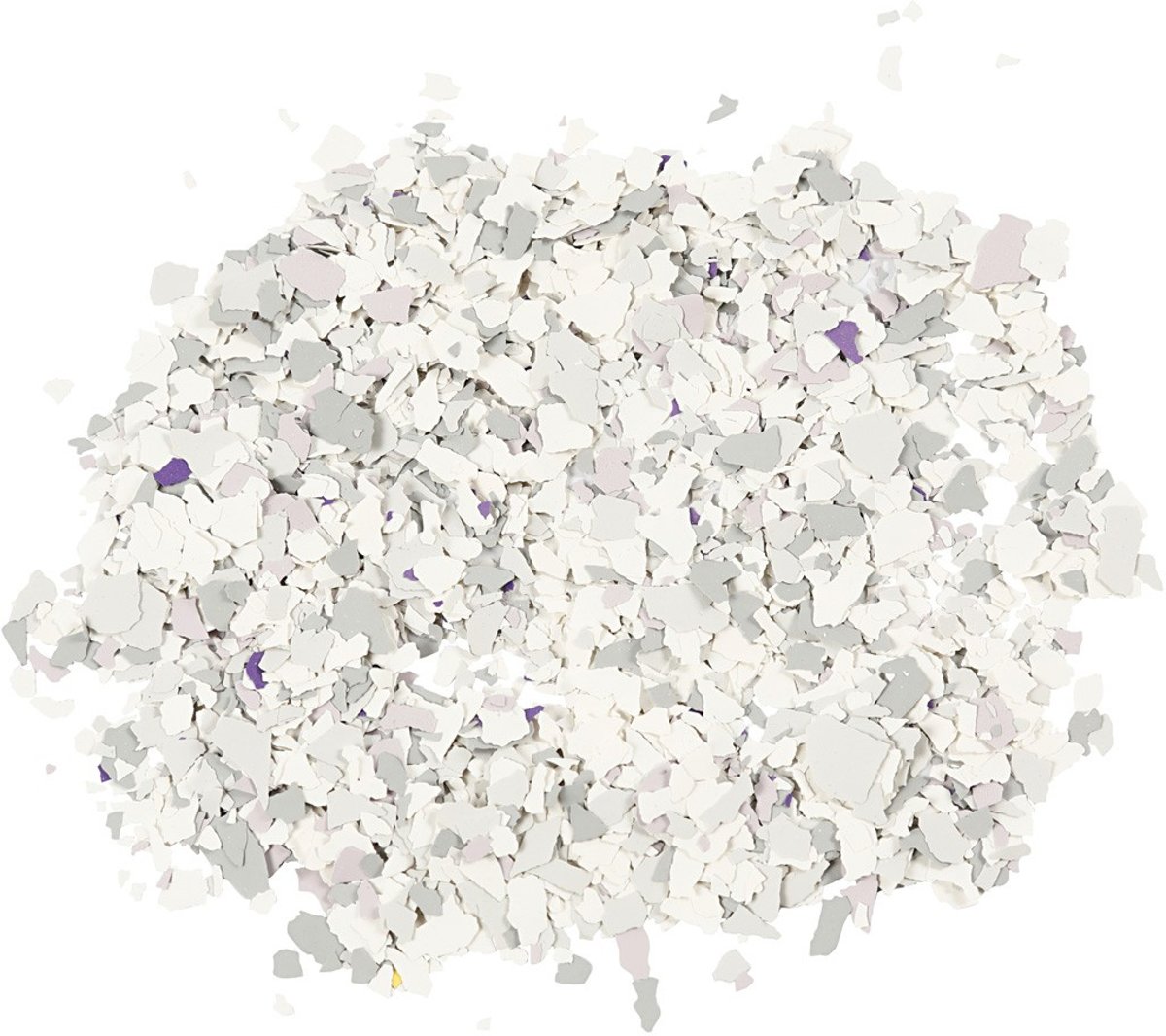 Terrazzo vlokken, 90 gr, lichtgrijs