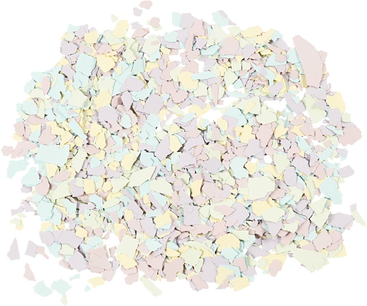 Terrazzo vlokken, 90 gr, pastelkleuren