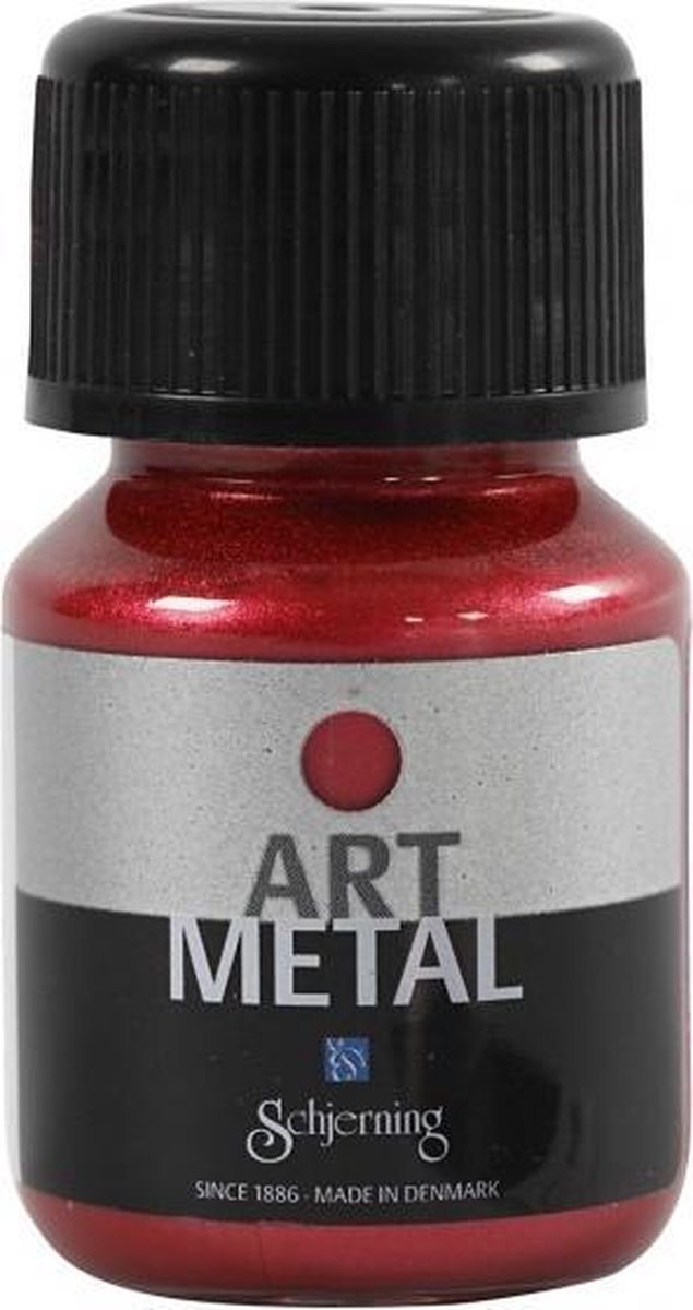 verf Art Metal 30ml lava rood