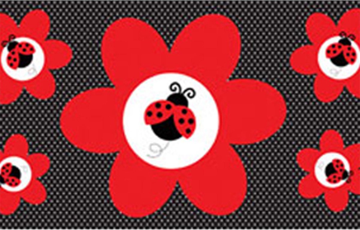 Creative Converting Ladybug Fancy Giant Party Banner (Red/Black)