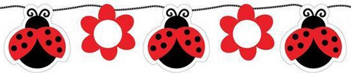 Creative Converting Ladybug Fancy Ribbon Circle Paper Banner (Red/Black)