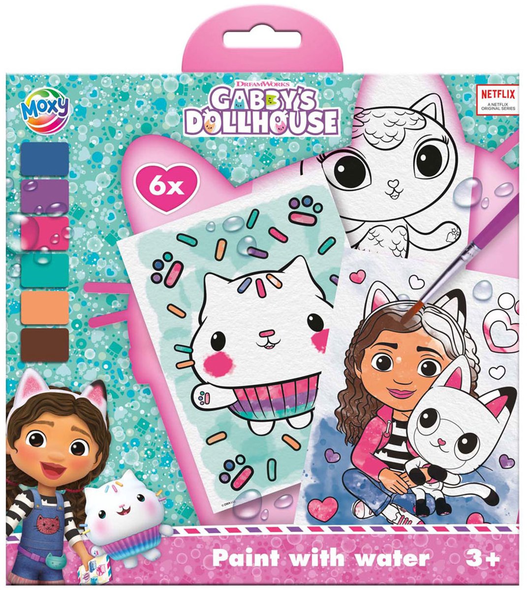 Gabbys Poppenhuis - knutselset schilderen met water Moxy 7-delig - creatief speelgoed vanaf 3 jaar - Gabbys Dollhouse