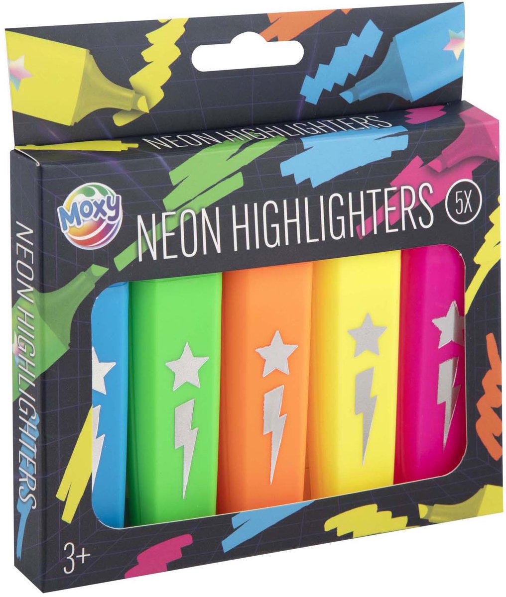 Markeerstiften Neon, 5st.