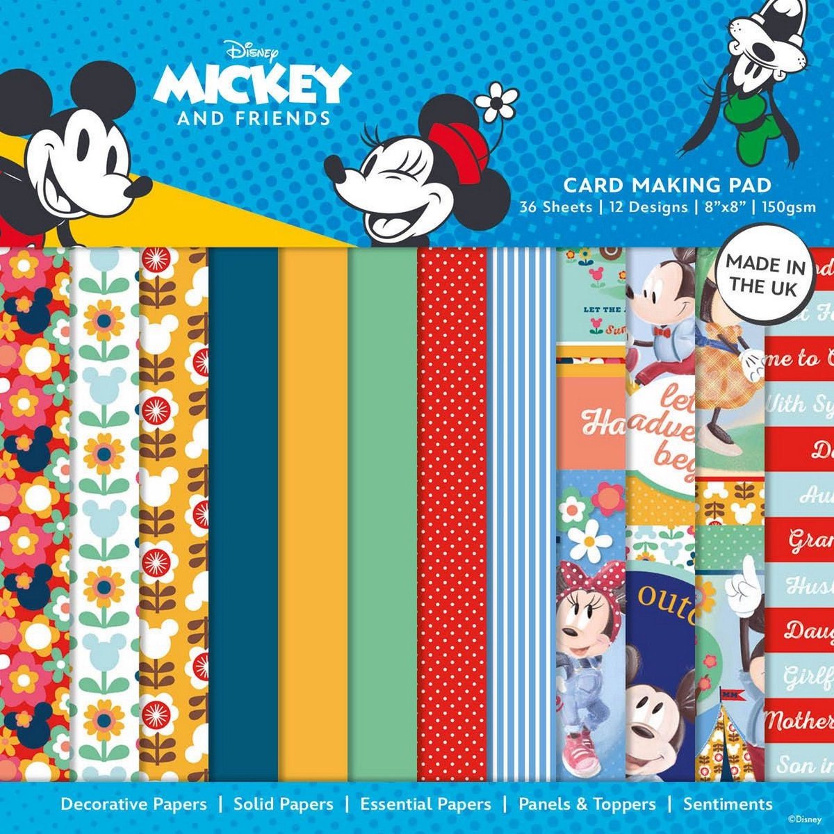 Creative Expressions Card Making Pad Mickey & Minnie Mouse