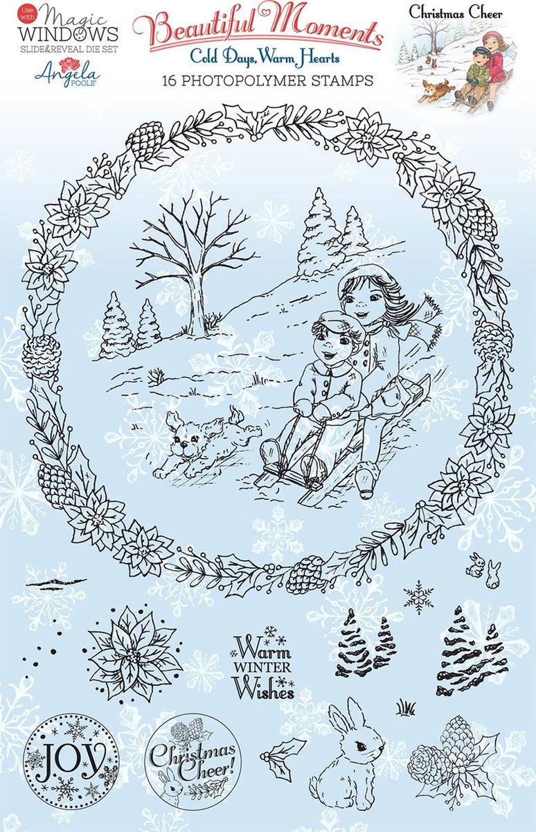 Creative Expressions Clear stamp - Kerst vreugde - A5 - Set 16 stempels