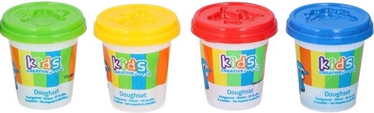 Creative Kids - Klei set in pot - 4 potjes a 55 Gr