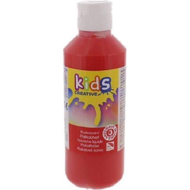 Hobbyshop - Kids Creativity - Plakkaatverf voor Kinderen - Rood 250 ml - 1 Stuk