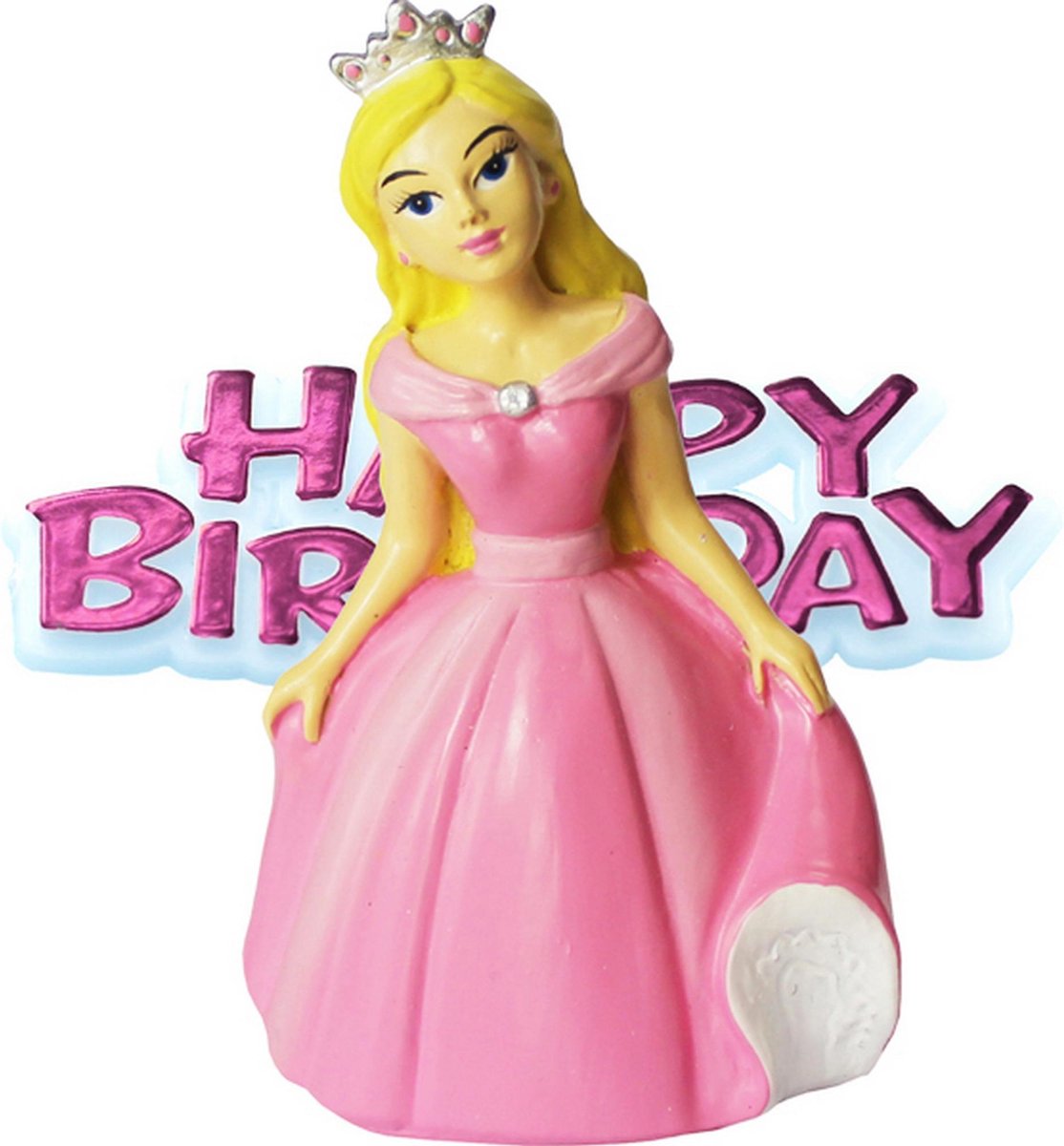 Creative Party Princess & Motto Cake Topper (Roze)