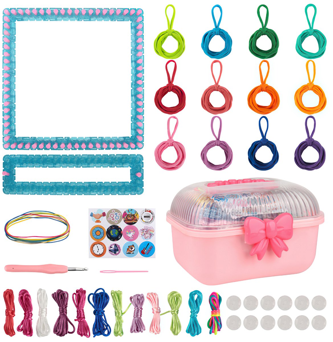   Weefgetouw Set - Onderzetters Loom - Weeframen Breien en Borduren - DIY Weefgetouw voor Kinderen & Volwassenen – Handwerken Knutselset - Weefraam - Breiactiviteit voor Beginners