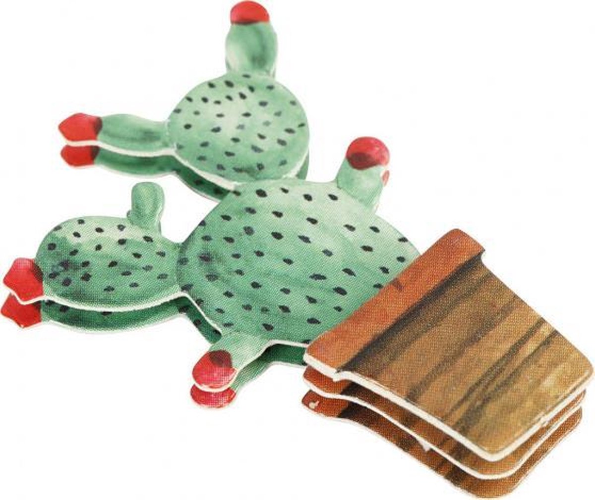 3D stickers cactussen 45 x 15-26 x 7 mm 9 stuks