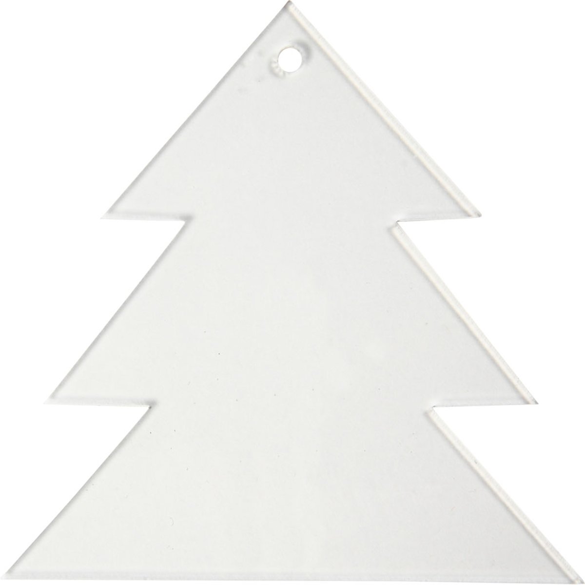 Acryl hangers, h: 8 cm, kerstboom, 5 stuks