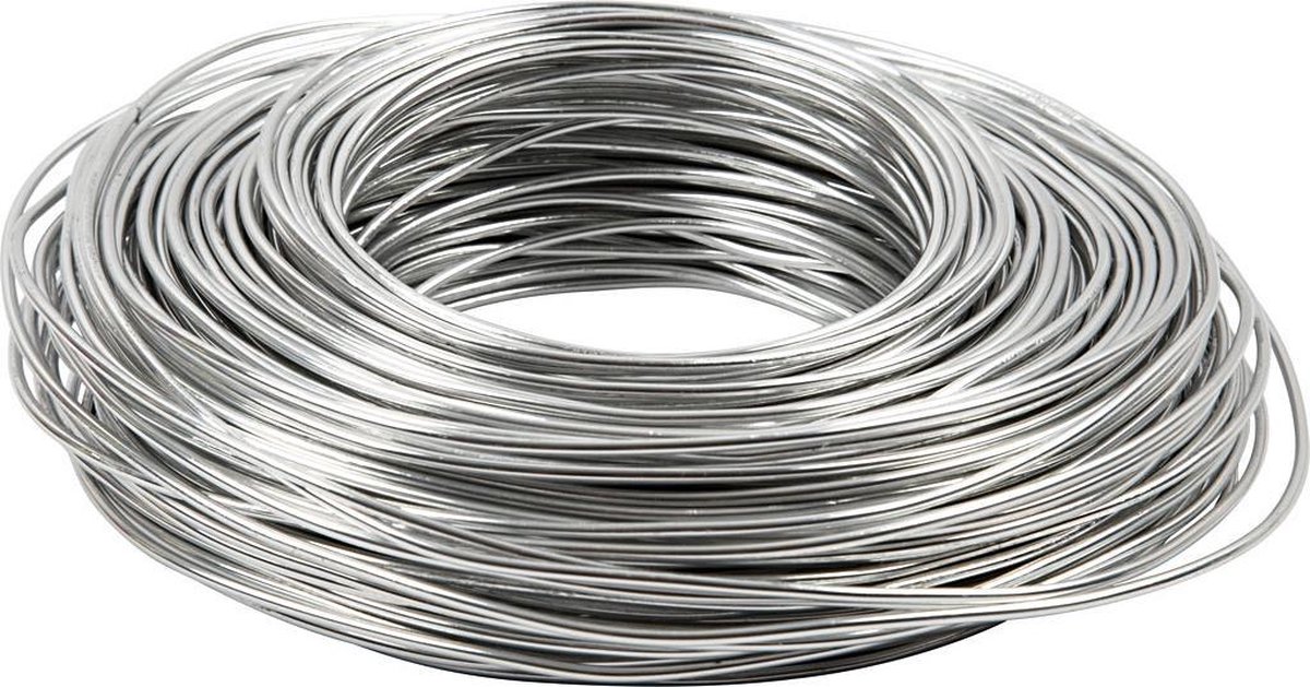 Aluminium draad, dikte 2,5 mm, zilver, 75 m