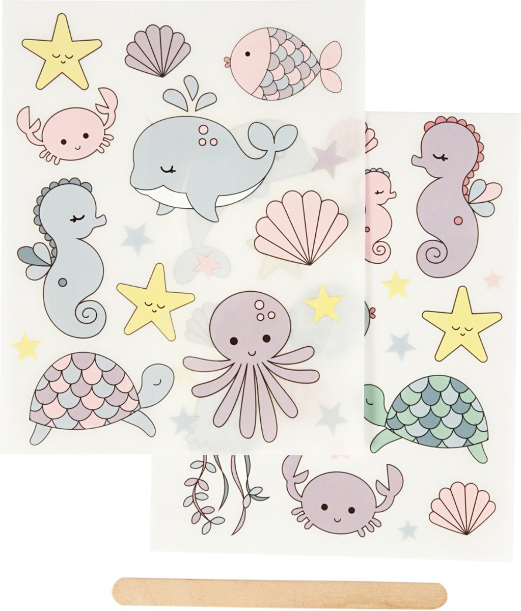   Rub-on Stickers Zeedieren 12 X 15,5 Cm