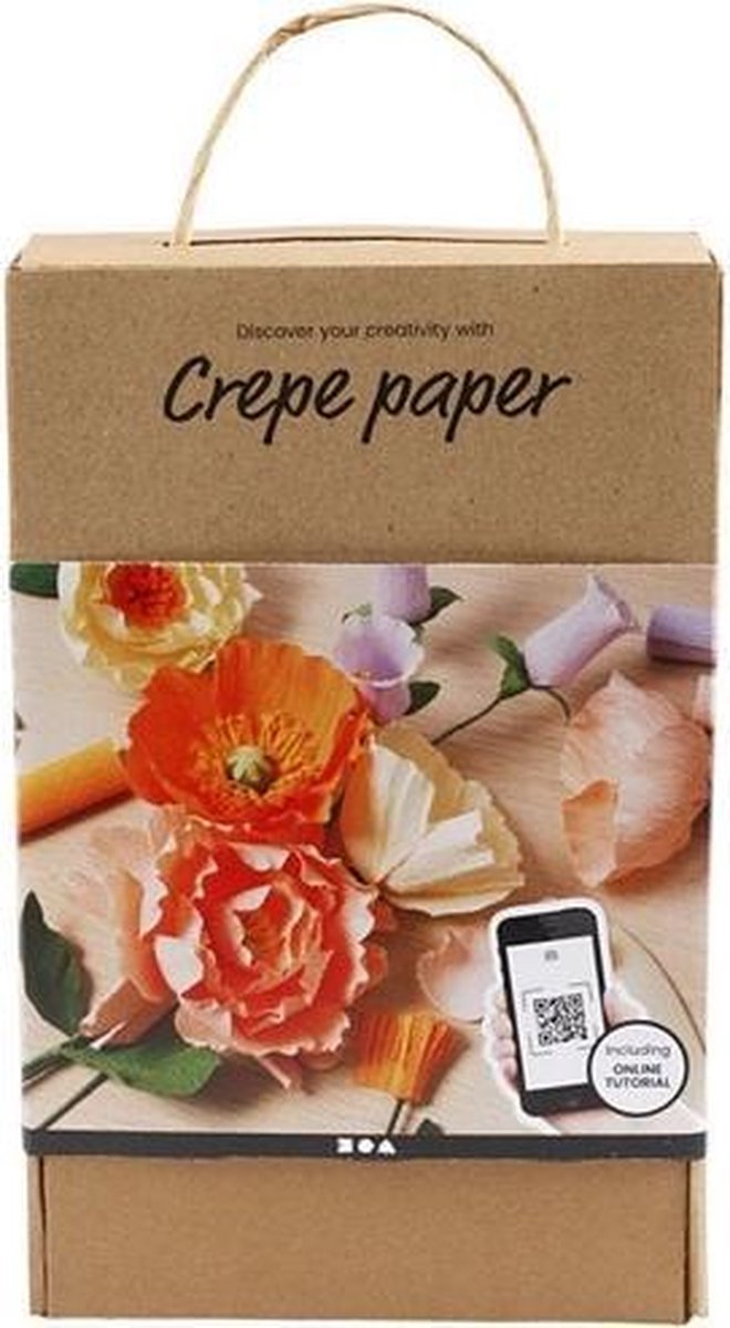 Crepe Papier Ontdekken Kit, 105 gr, Diverse Kleuren, 1 Set