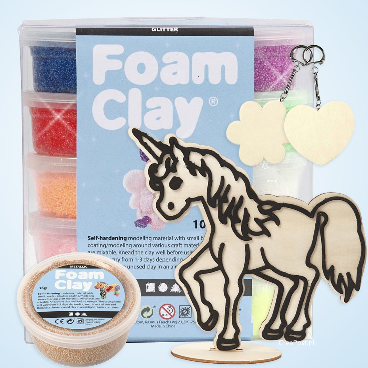 Foam Clay Glitter - Knutselpakket Eenhoorn