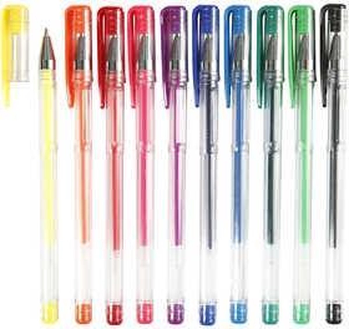 Gelpen, lijndikte: 0,8 mm, diverse kleuren, 10div