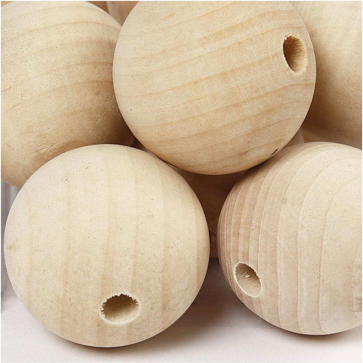 Houten kralen, d: 40 mm, china berry, 30 stuks