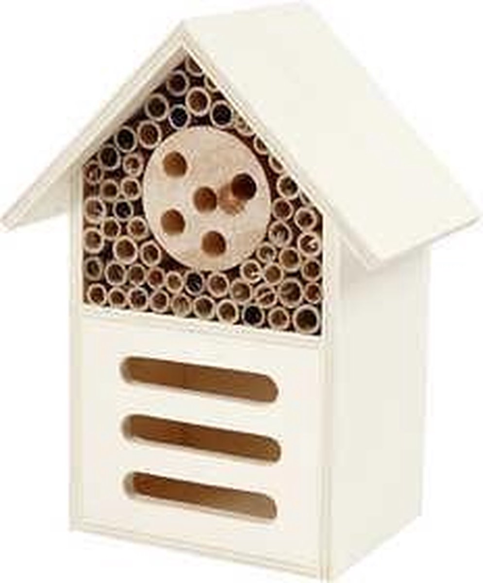 Insecten- en vlinder hotel, b: 14 cm, h: 18 cm, 1 stuk, triplex