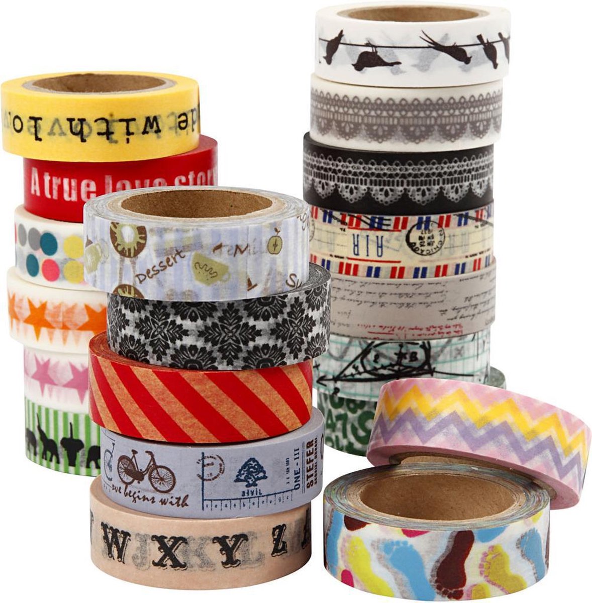 Masking tape - Assortiment, b: 15 mm, 20x10 m