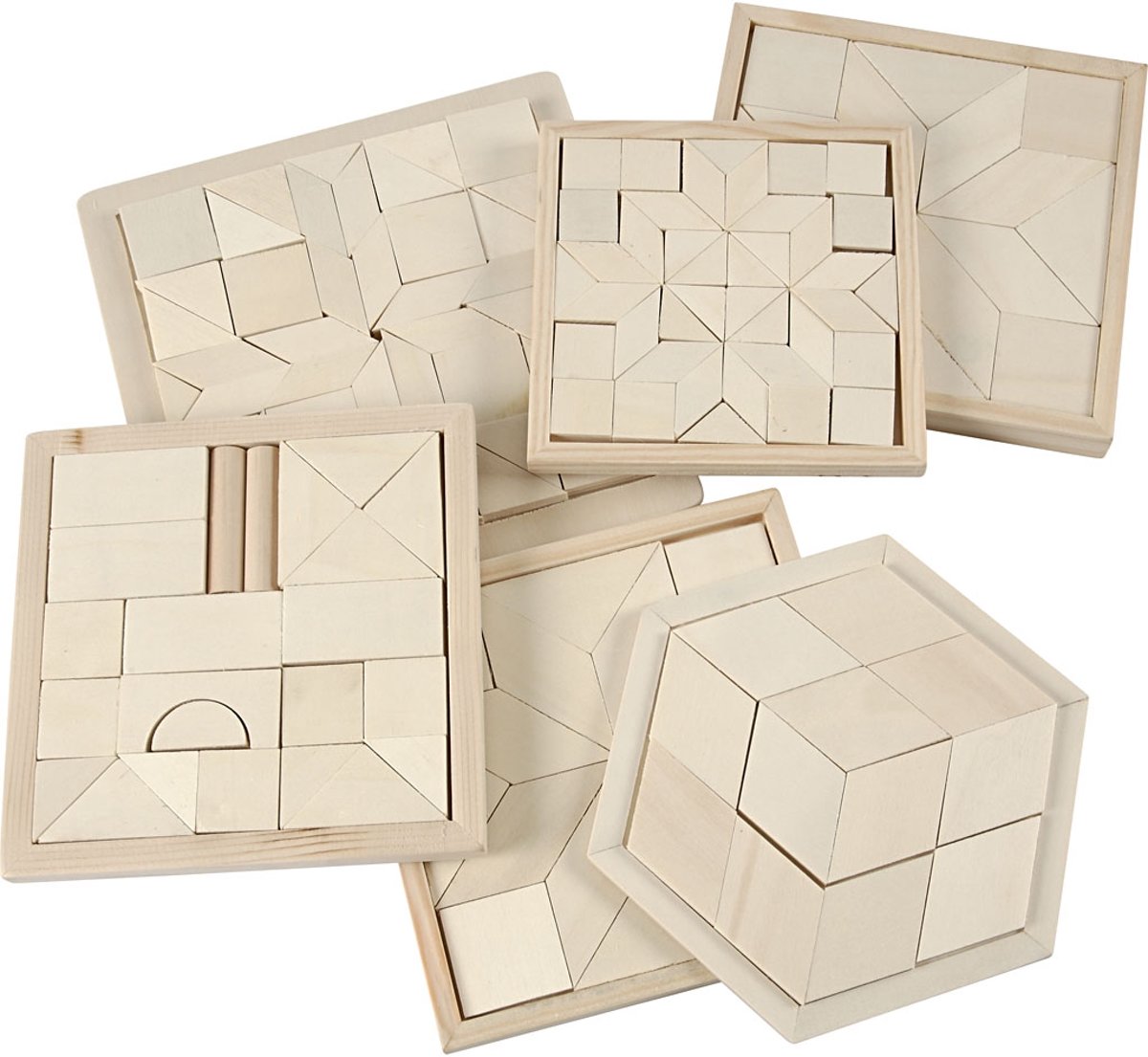 Puzzel, afm 13-17,5 cm, triplex, 6 sets