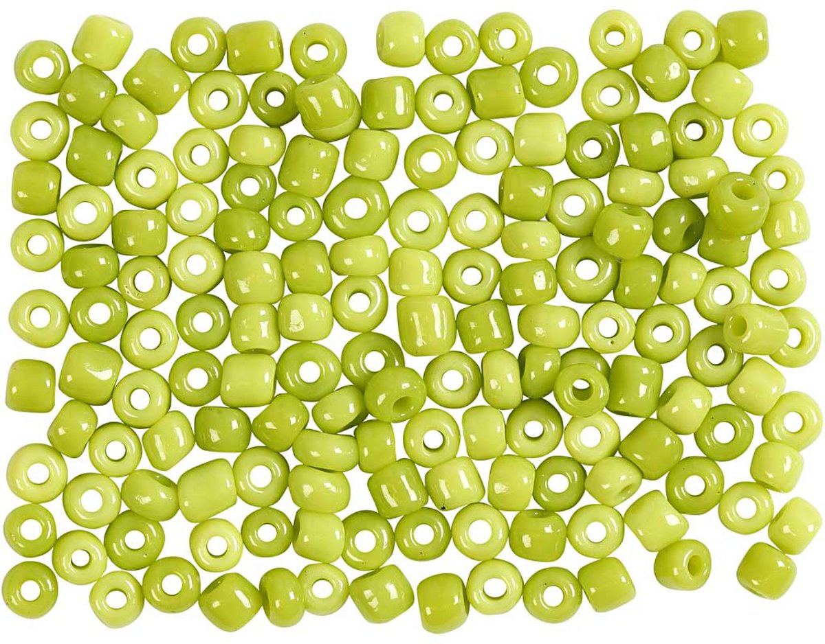 Rocailles, afm 8/0 , lime groen, 500 gr