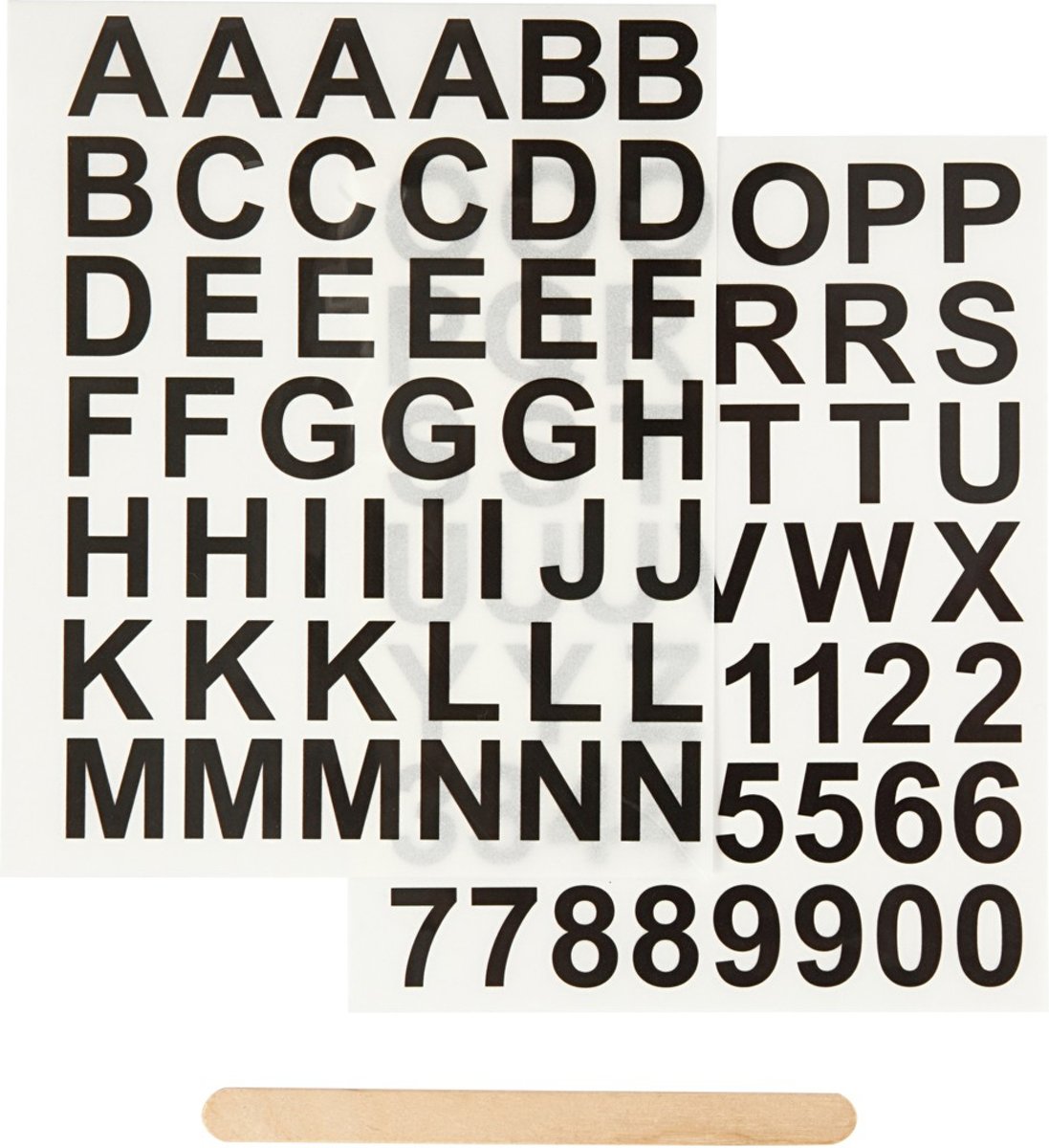 Rub-on Sticker Letters en Cijfers