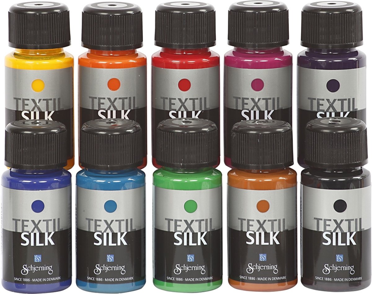 Textil Silk - Assortiment, kleuren assorti, 10x50 ml