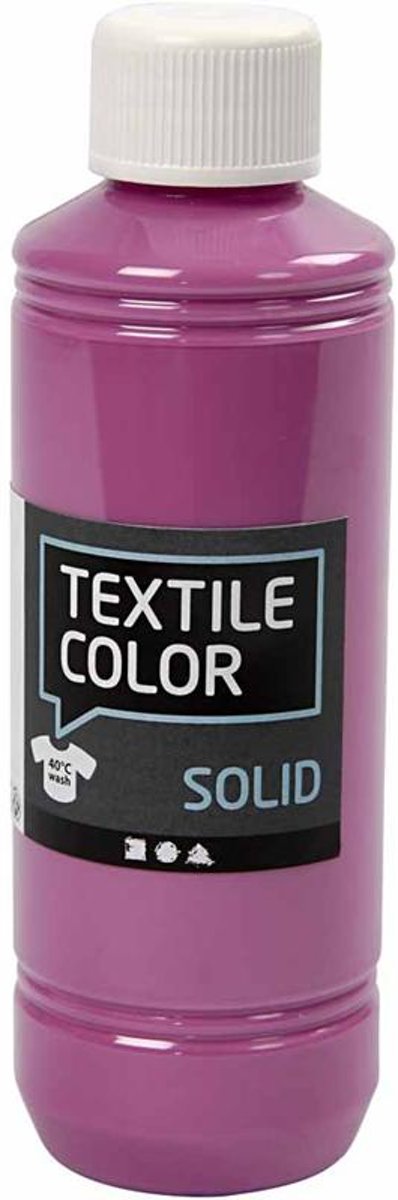 Textil Solid, fuchsia, dekkend, 250 ml