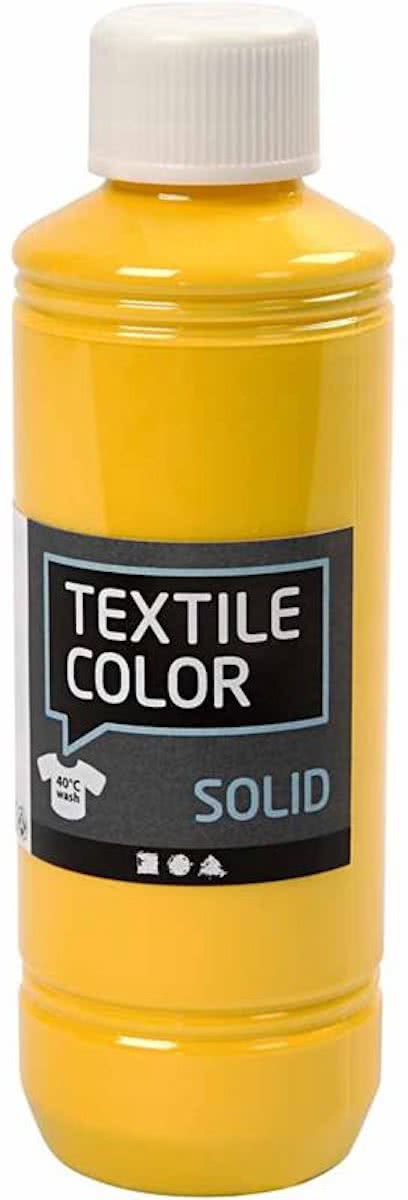 Textil Solid, geel, dekkend, 250 ml