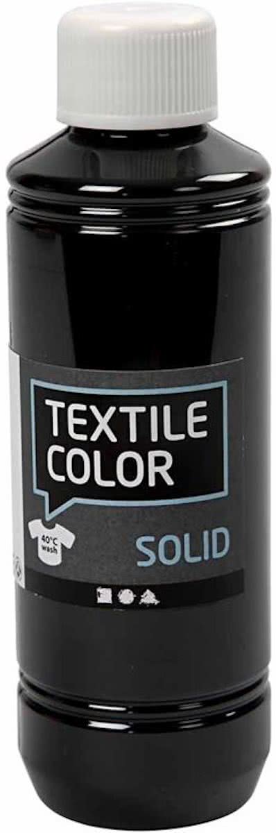 Textile Solid, zwart, dekkend, 250 ml