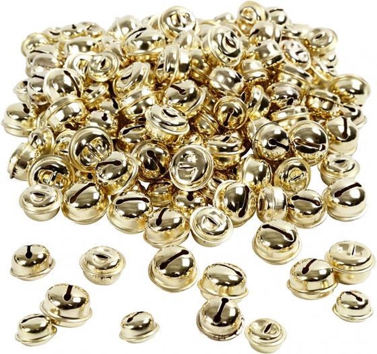 belletjes 220 stuks 13, 15, 17 mm goud