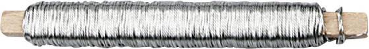 bloemendraad 50 m 0,6 mm zilver