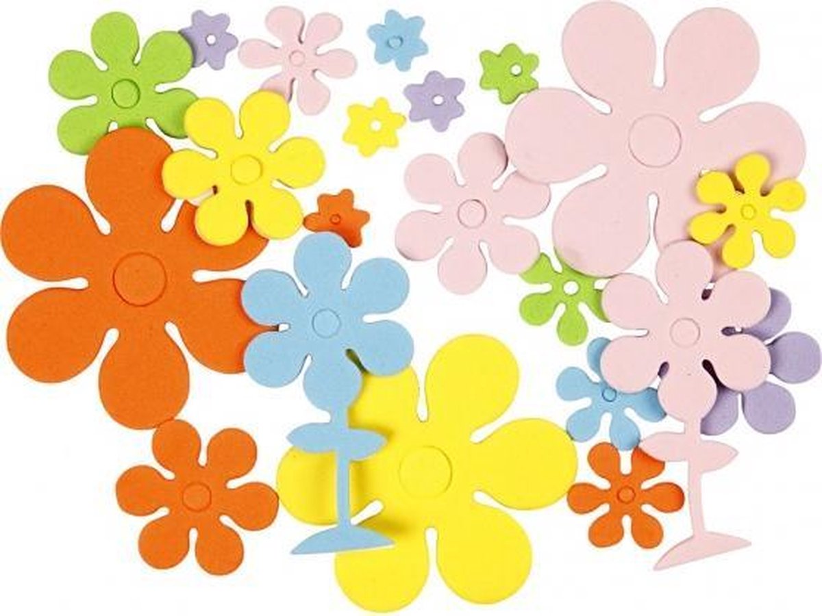 foamstickers bloemen 100 stuks